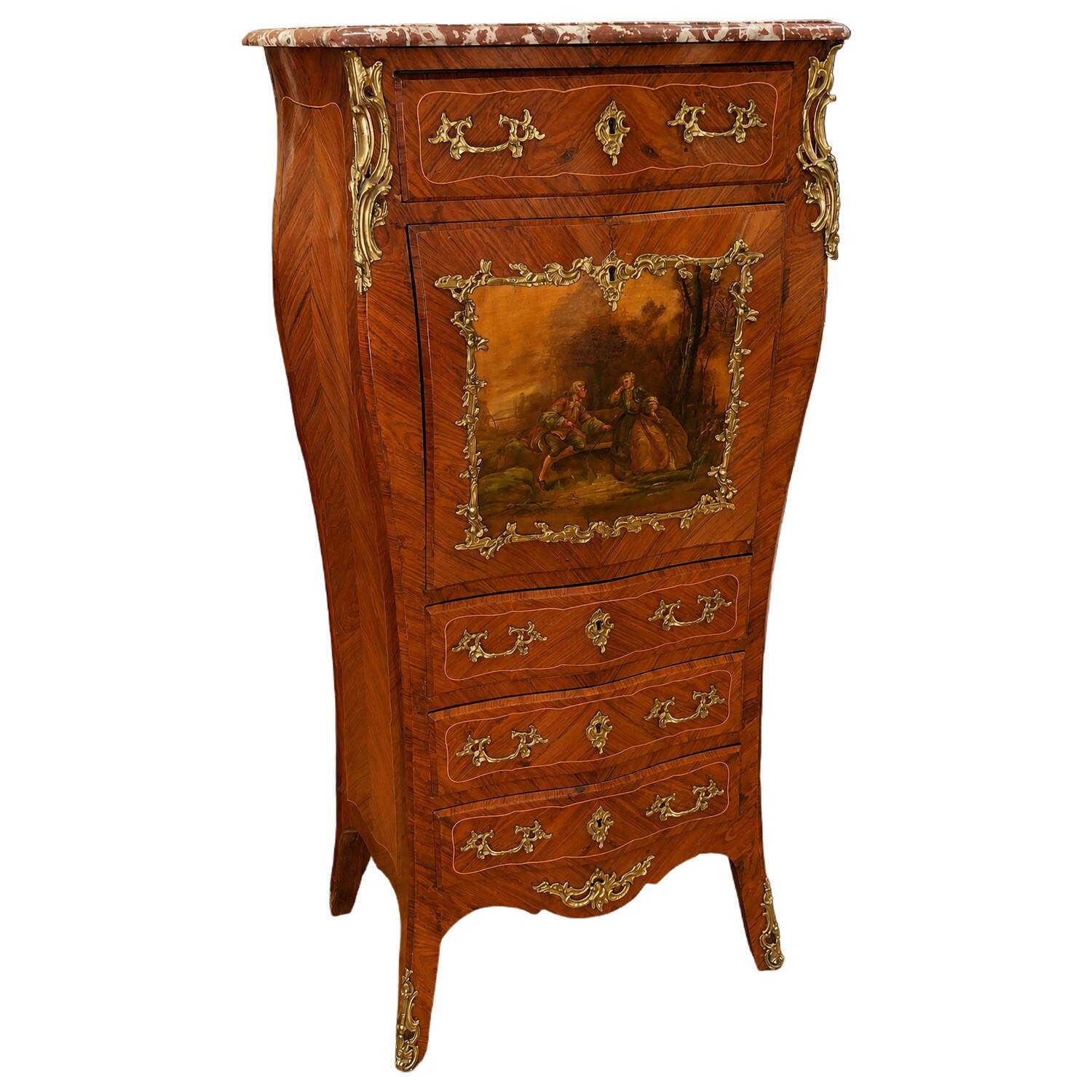 Secrétaire de Dame style Louis XV Transition