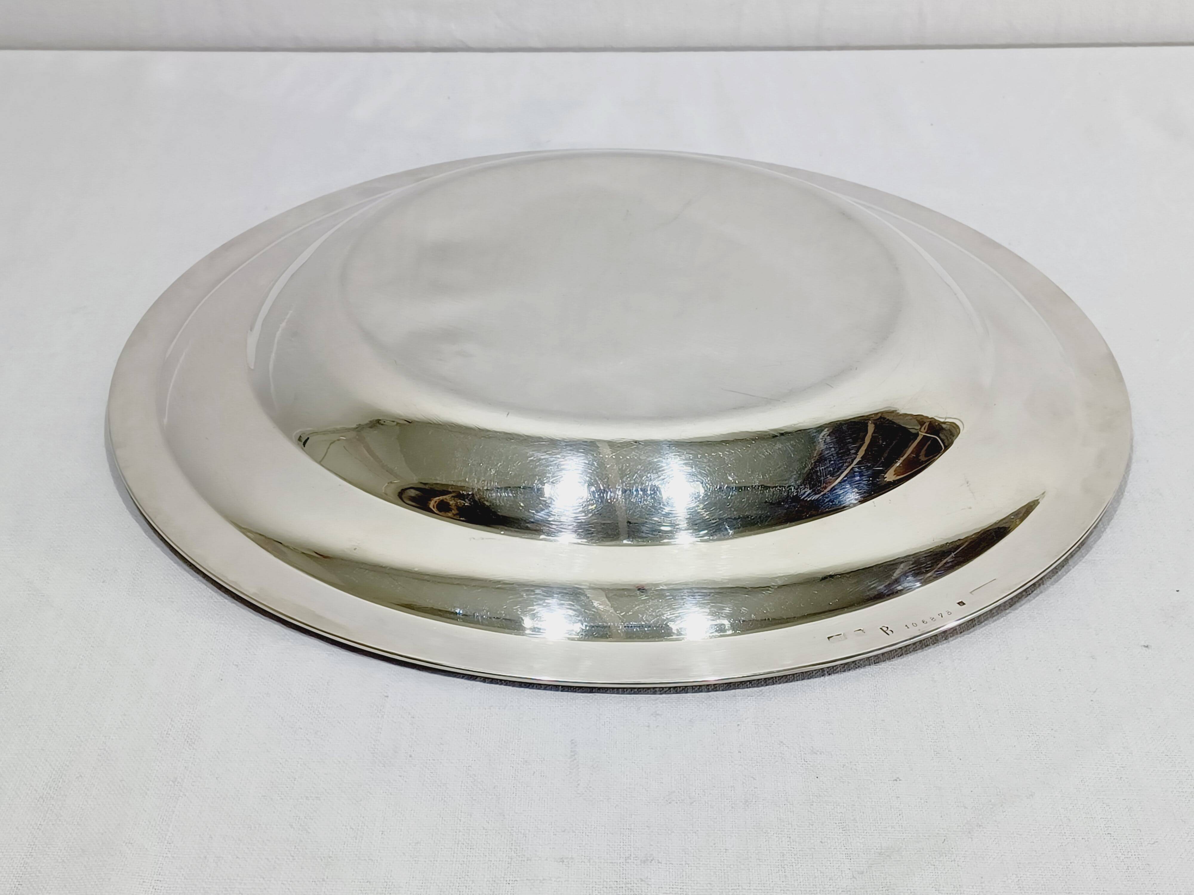 CHRISTOFLE - MALMAISON MODEL - SILVER-PLATED METAL PLATTER