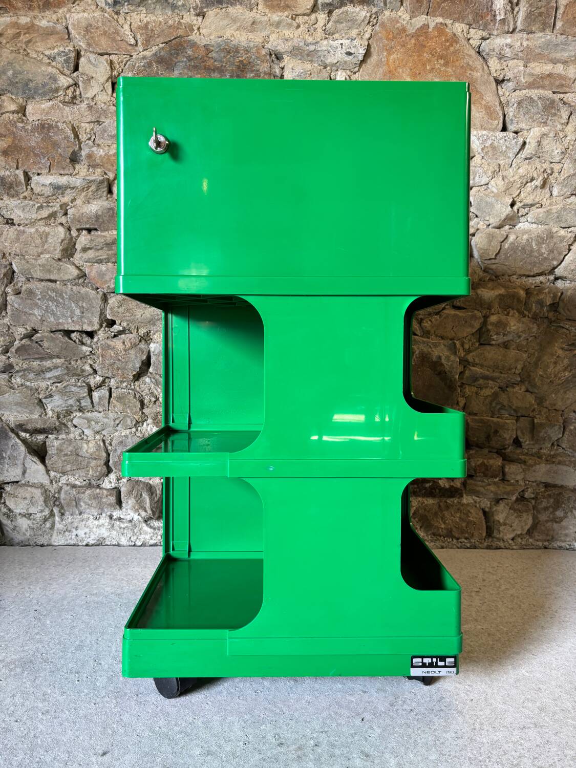 Architect's rolling cart by Giovanni Pelis for Stile Neolt 1970
