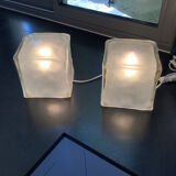 Pair of Ikea ice cube lamps