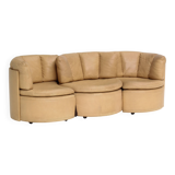 Vintage DS-800 “Biscuit” sofa by De Sede – beige leather 1970s