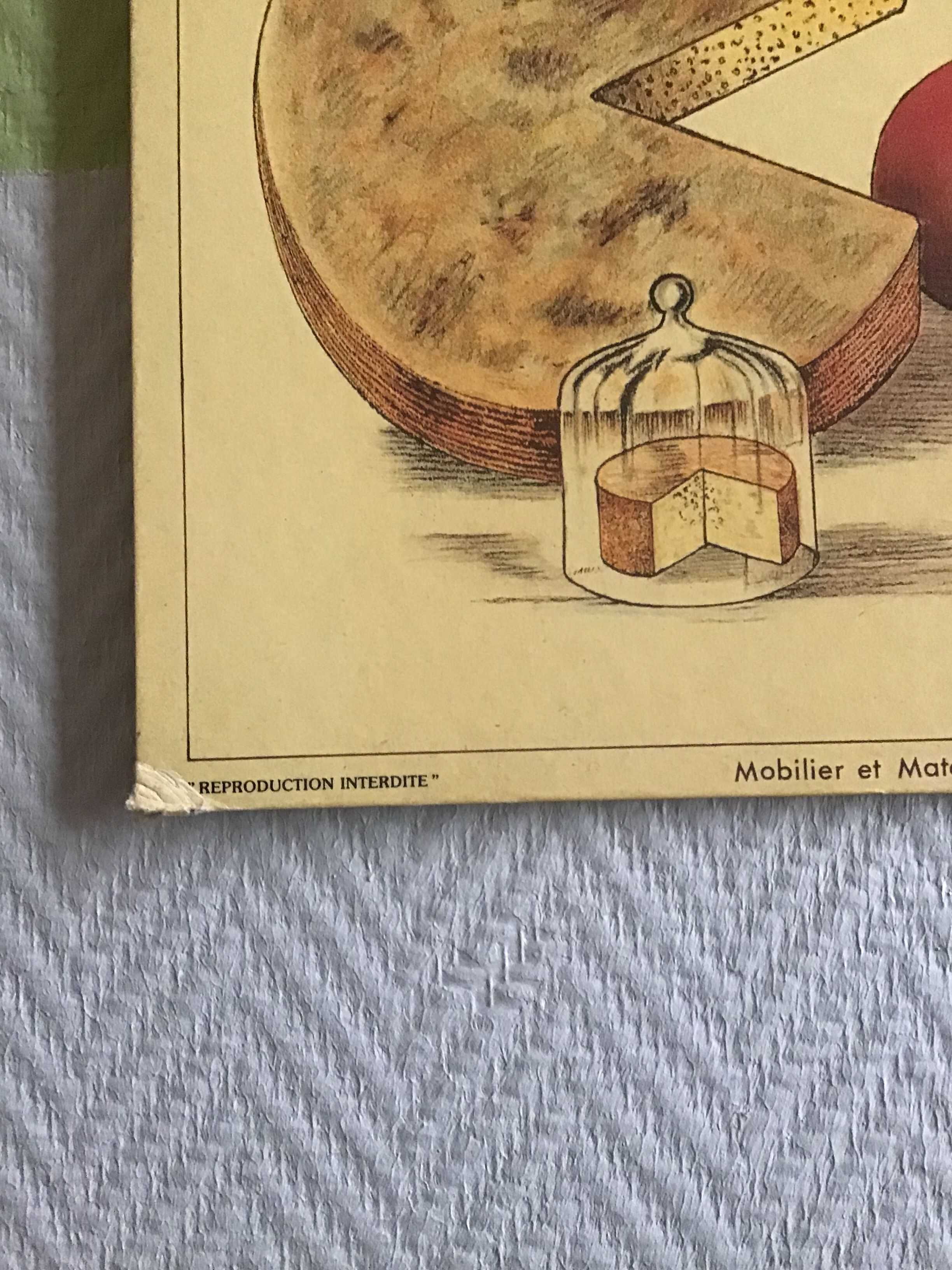 Educational poster milk, 80s