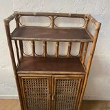 Rattan bamboo stand shelf