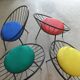 Set de 4 fauteuils corbeille des années 1950