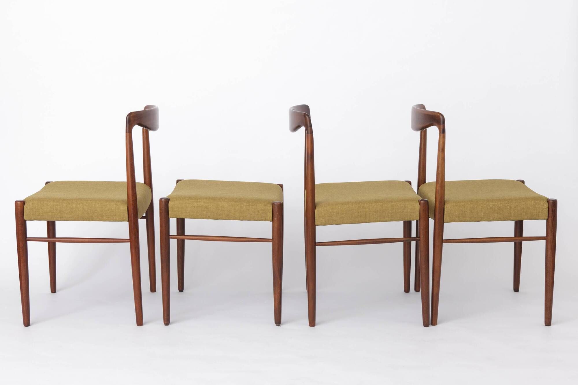 Set 5+1 Vintage Teak Dining Chair Set , 1970s German Lübke Style