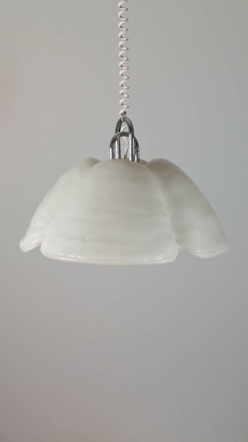Rare vintage acryl and chrome pendant light by Gebrüder Cosack für Cri
