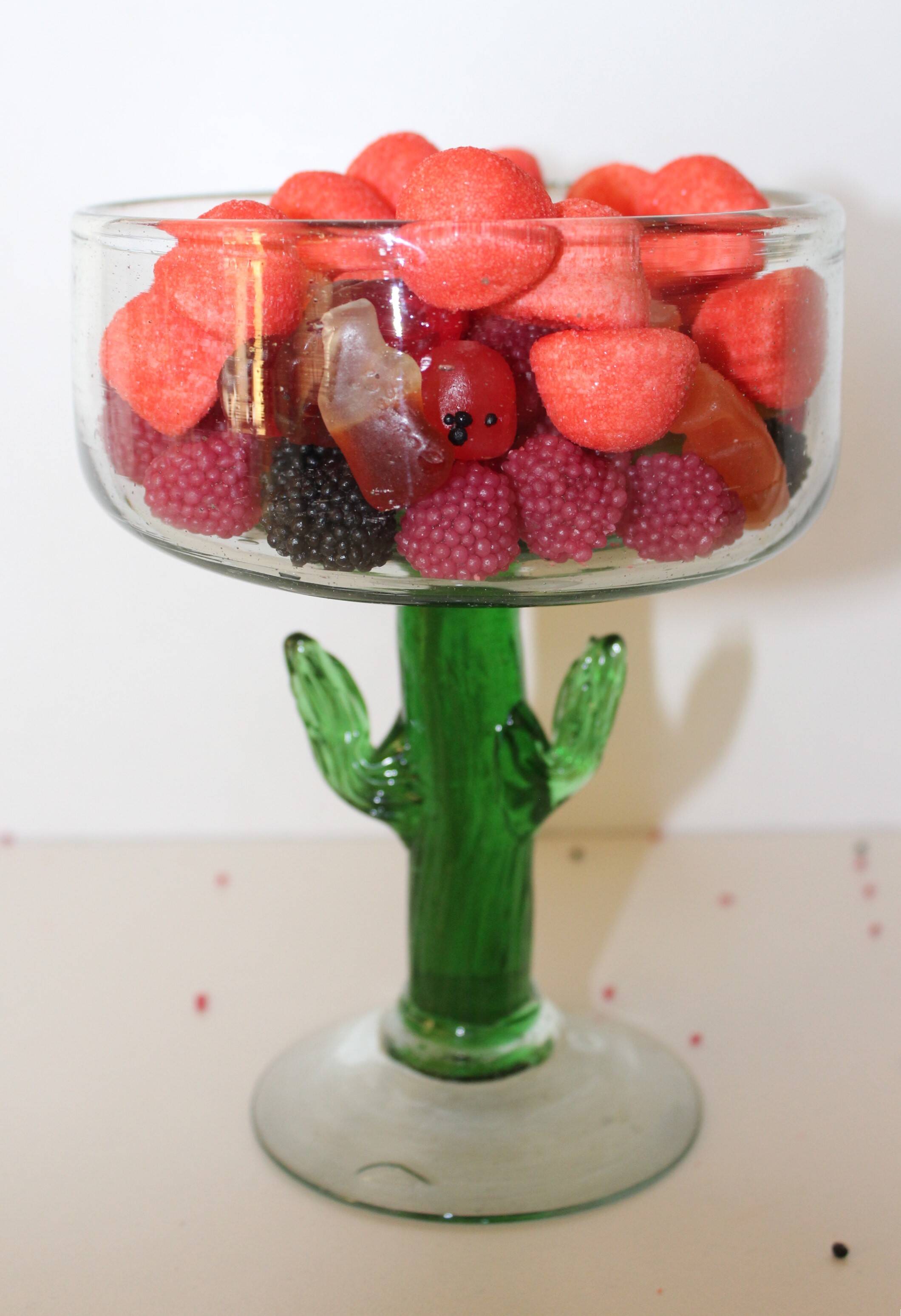 Crystal cactus decorative bowl