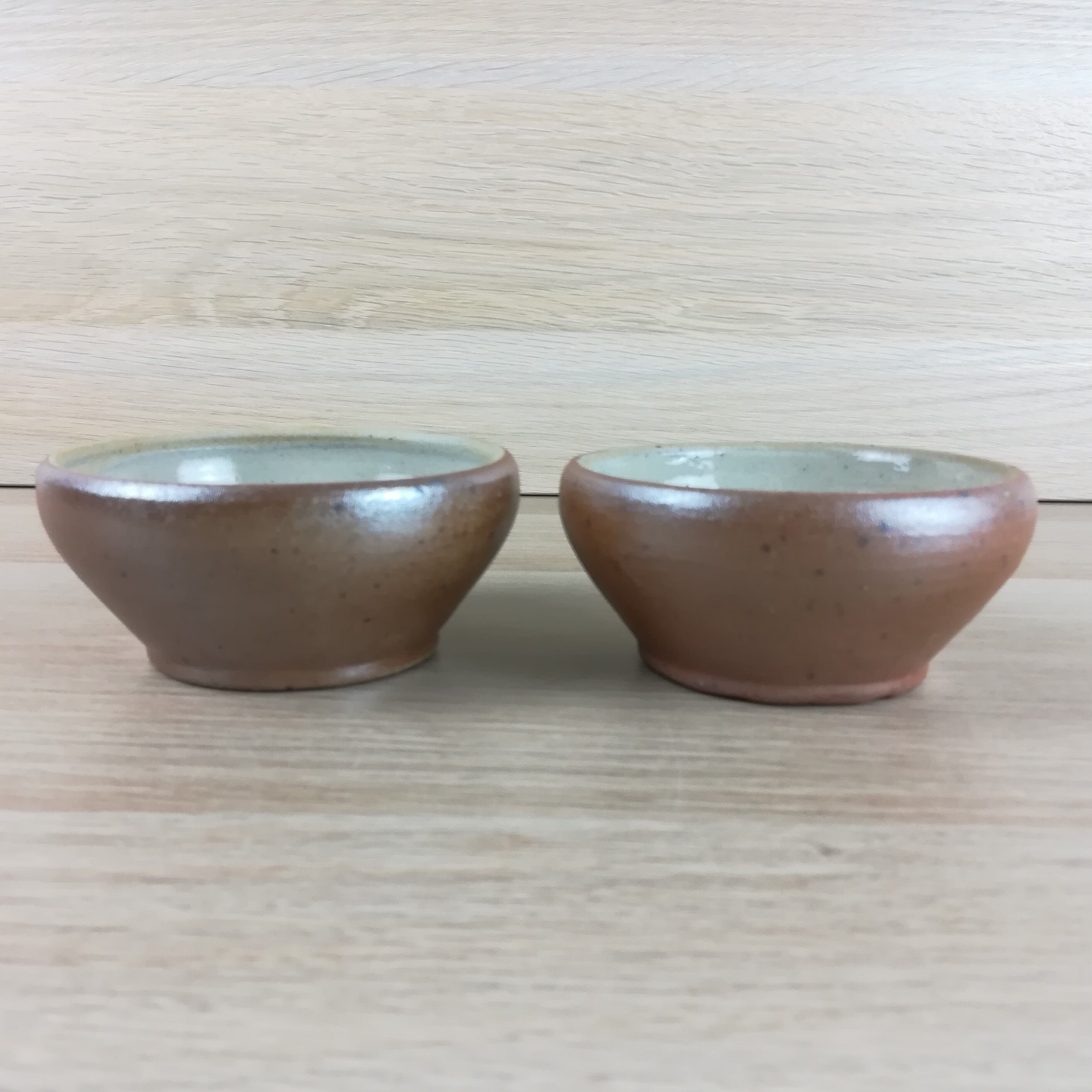 2 small stoneware bowls