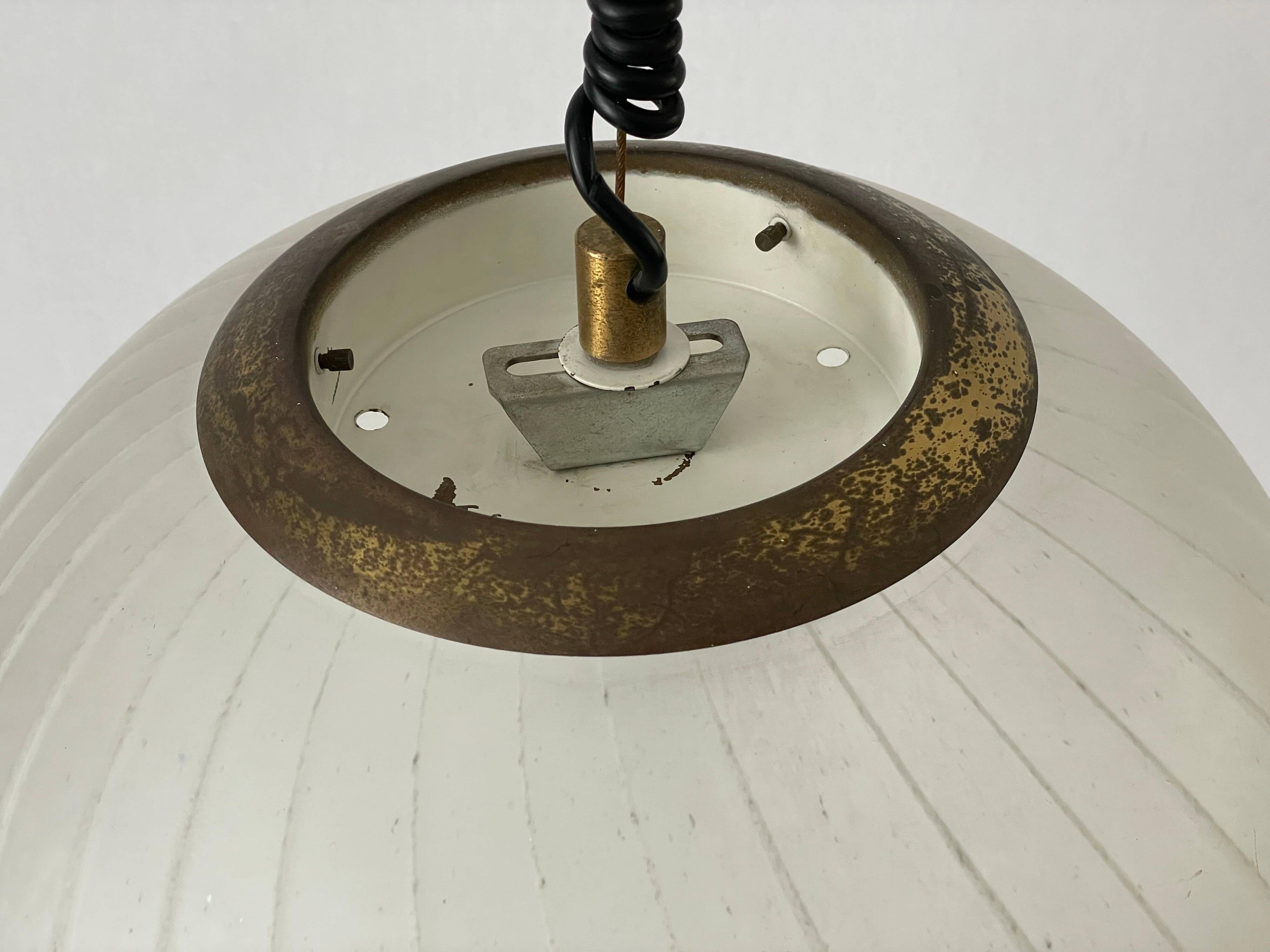 Italian suspended glass lamp Ball and Ball, 1960s, Italy