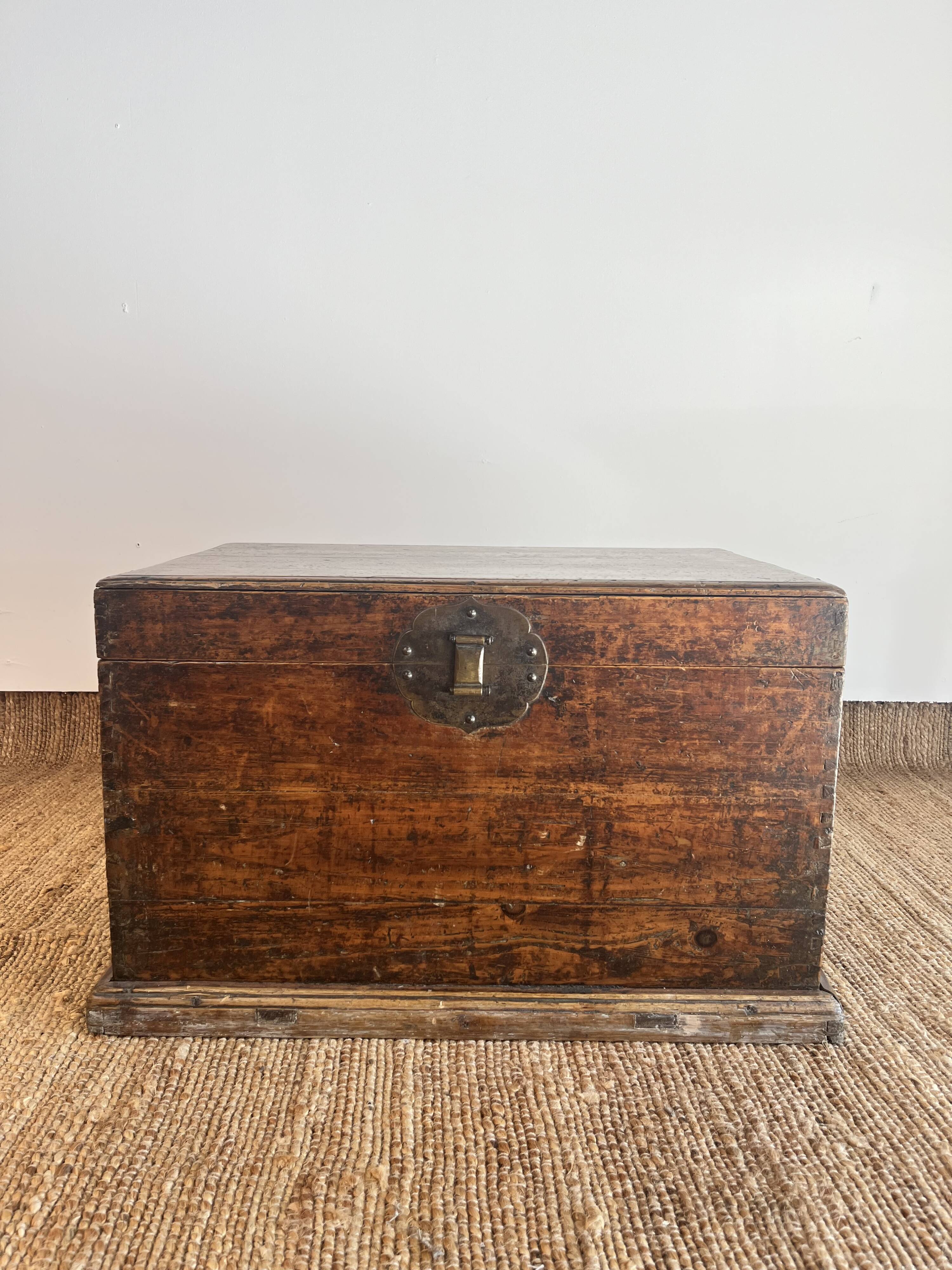 Antique solid wood chest