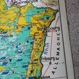 Ancienne carte scolaire : France, Nord-est, Hatier Kaeppelin.