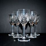 Set of 6 junon stemmed glasses cristallerie lorraine lemberg dlg chantilly h13.5