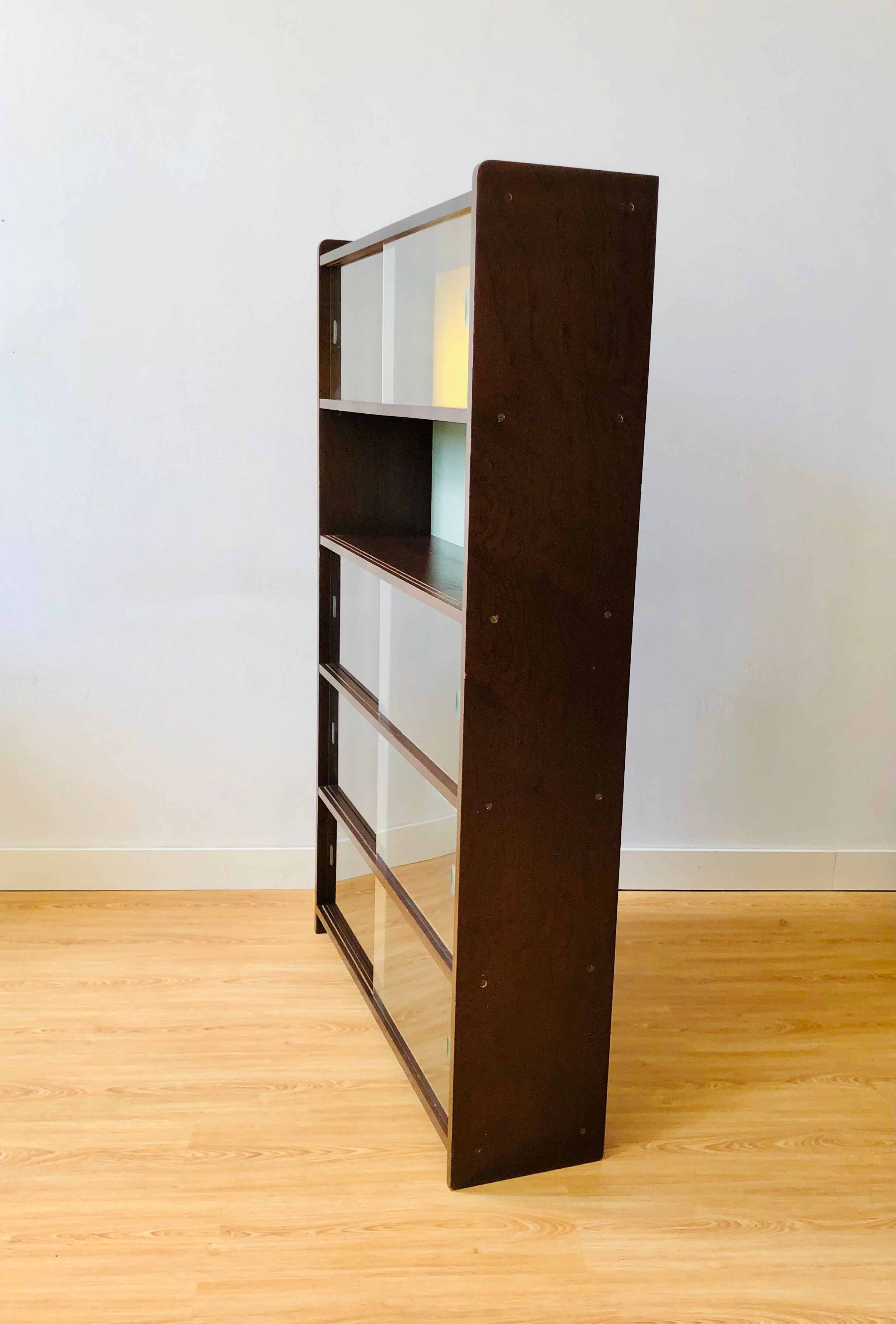 Vintage wooden showcase library 1950