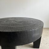 Coffee table en bois massif monoxyle noir