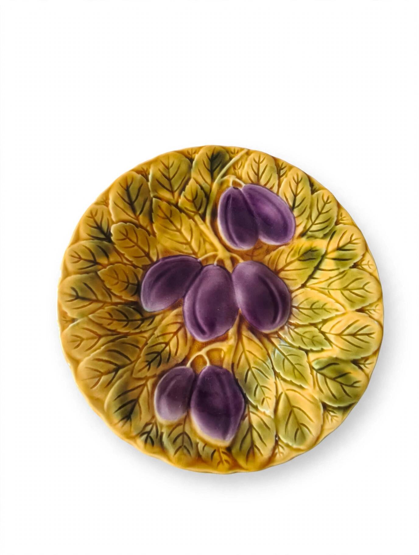 7 barbotine plates from Sarreguemines