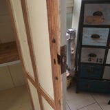 Parisian wardrobe in painted fir from the 30s 40s