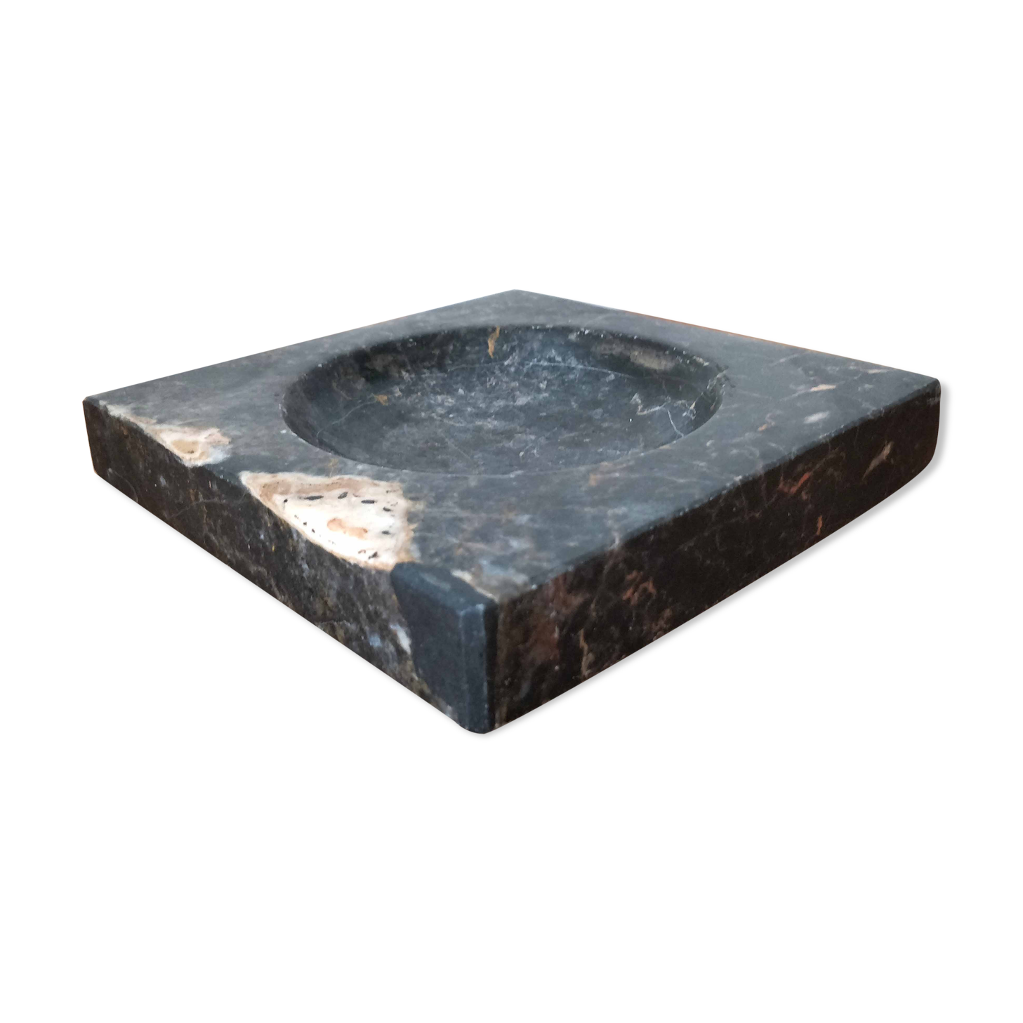 Black marble cigar ashtray