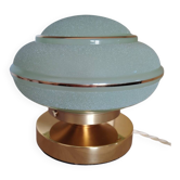 Lampe tactile Globe vert texturé givré