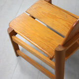 Vintage scandinavian pine lounge chair