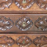 Antique Carved Walnut Chest of Drawers, 17th Century