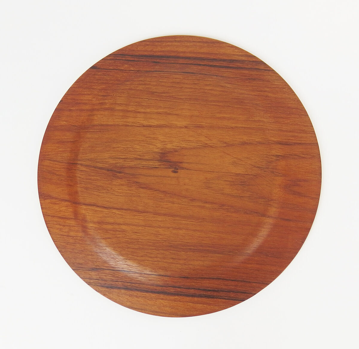 Set of six scandinavian teak plates