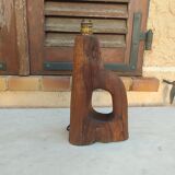 Authentic Lamp of the 70's Foot in Olivier Lampshade in wool