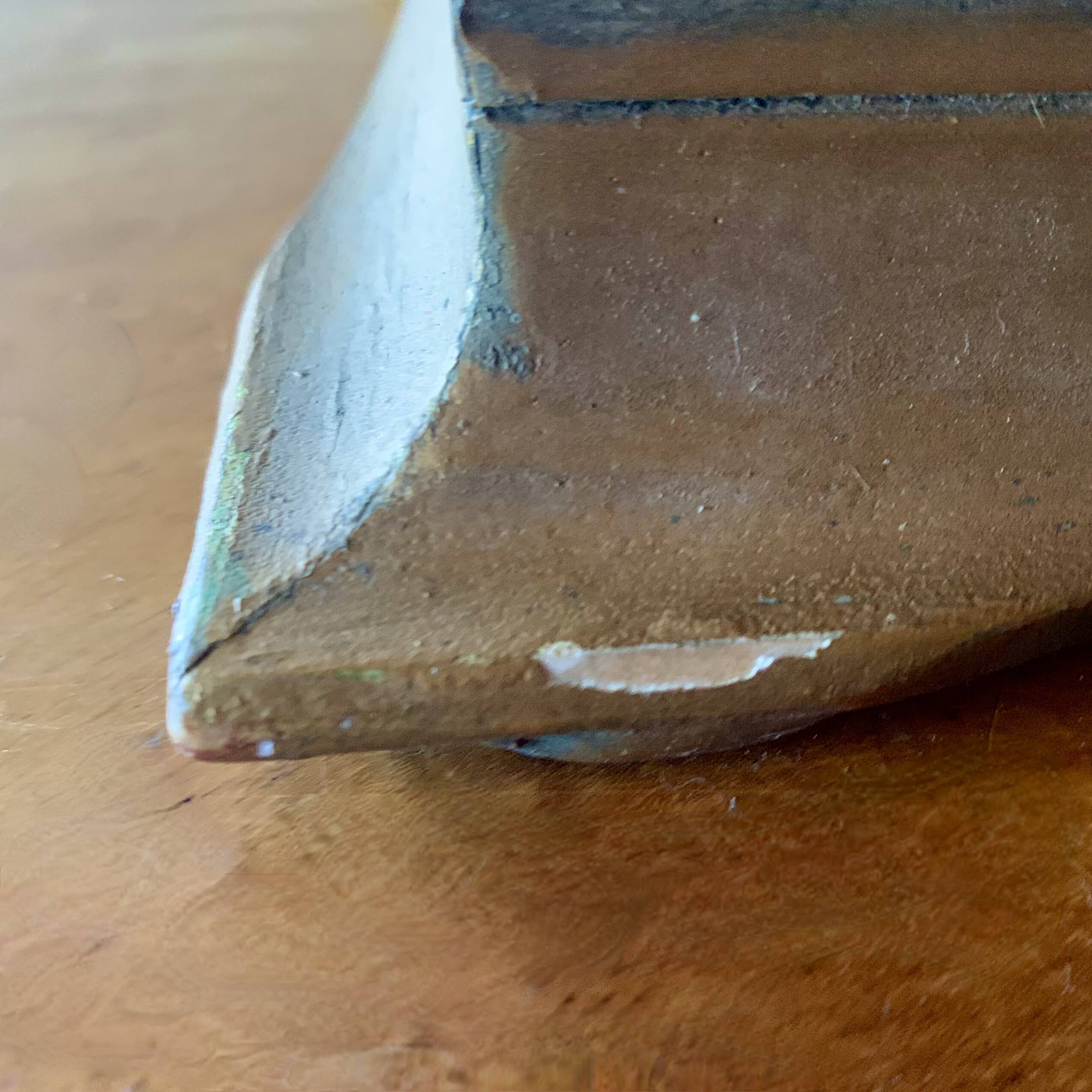 Old gilded carved wooden wall frame