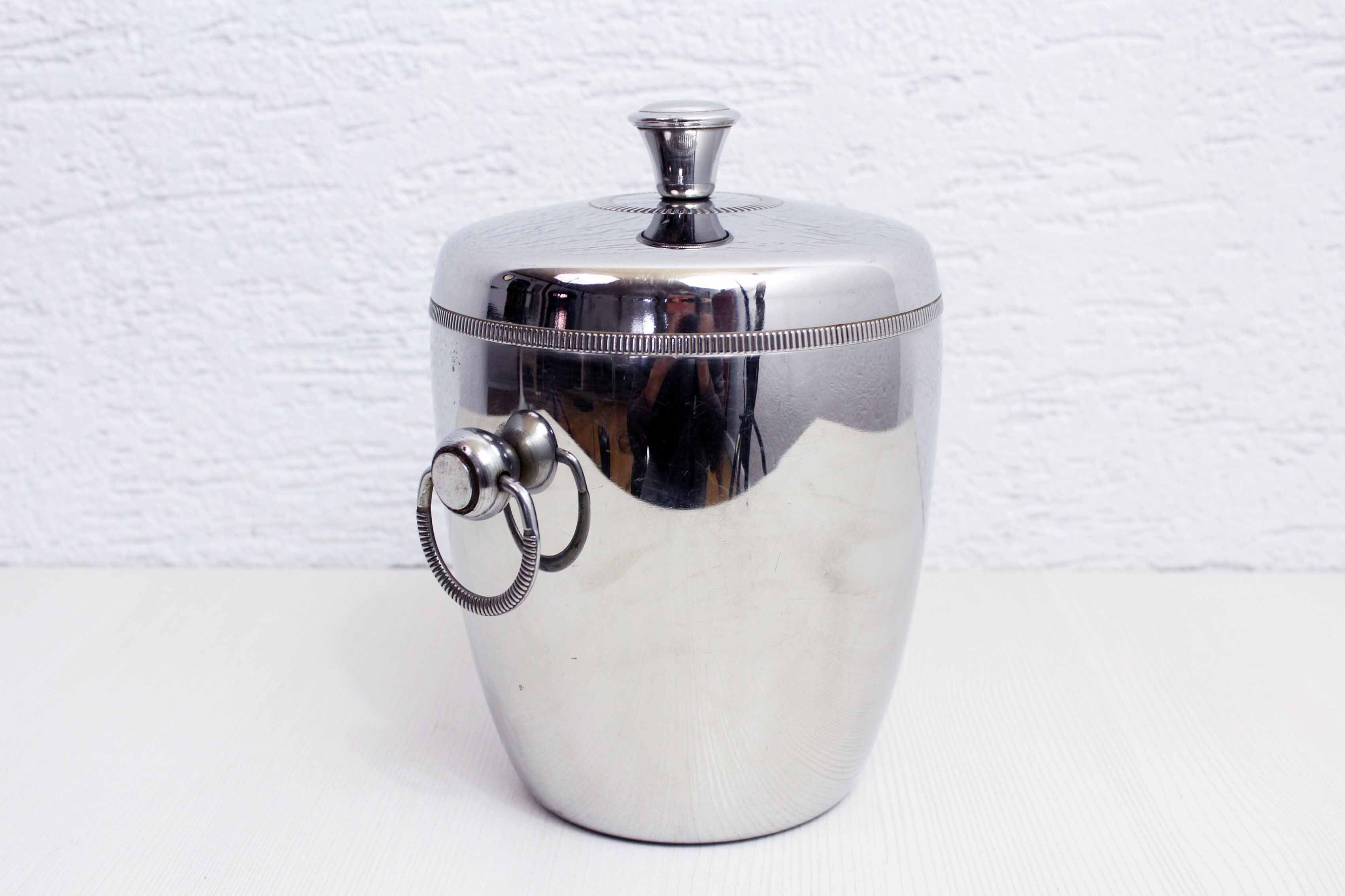 Stainless 1970s ice bucket