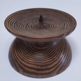 Three Scandinavian wooden candle holders, vintage design