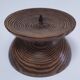 Three Scandinavian wooden candle holders, vintage design