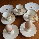 Lot two eggcups ceramic artichoke
