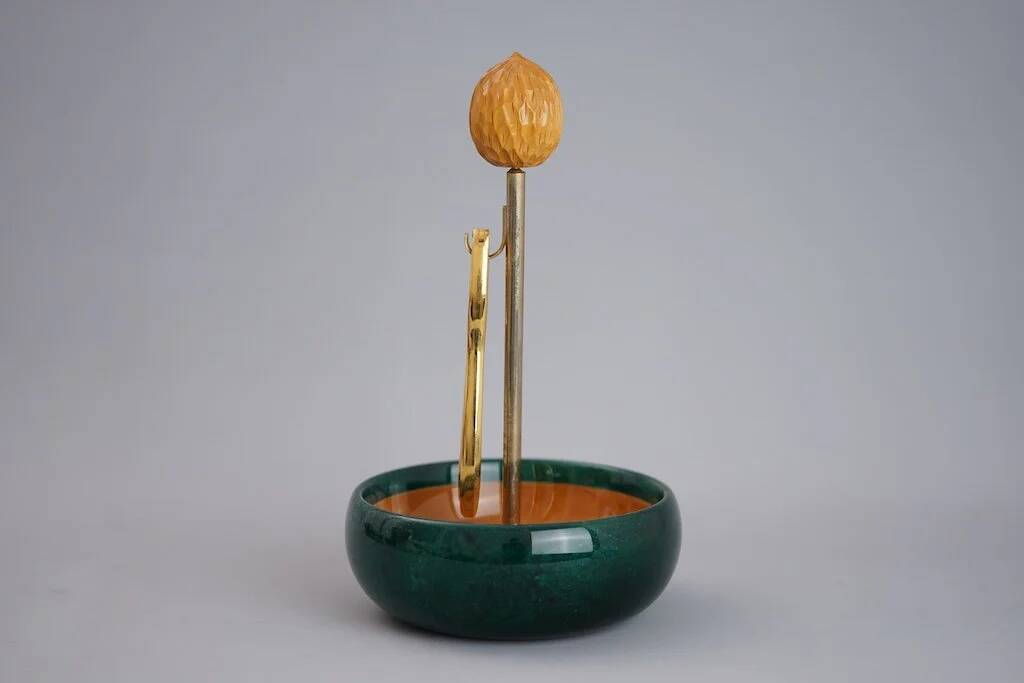 Bowl with nutcracker by Aldo Tura for Macabo