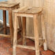 Pair of workshop stools, raw wood
