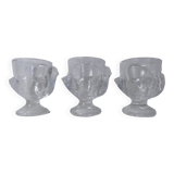 transparent chicken egg cups