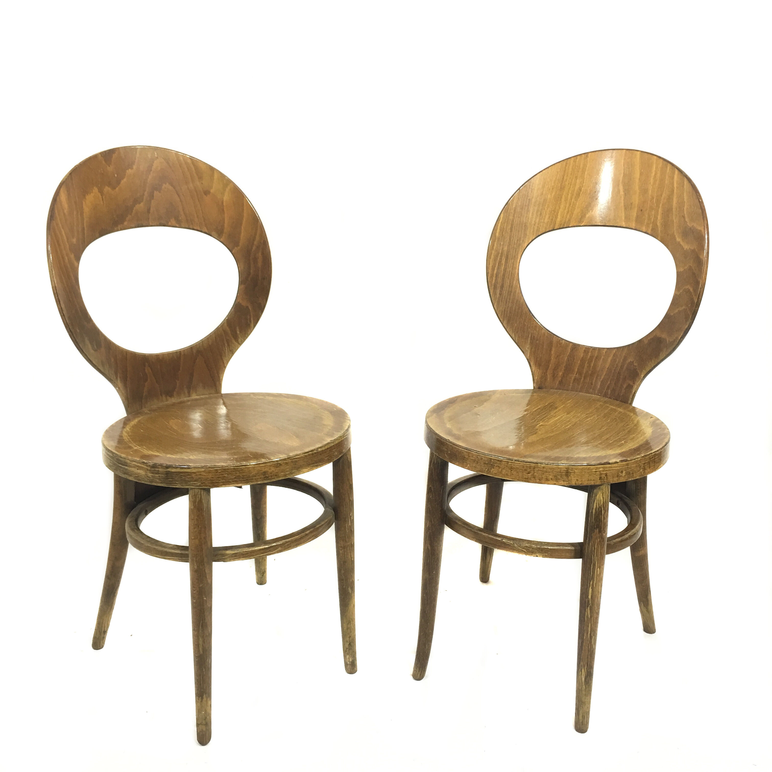 Paire de chaises Baumann modèle Mouette