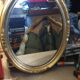 Art Deco oval mirror 46x36cm