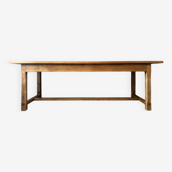 Very large solid wood farm table from the 50s in solid oak