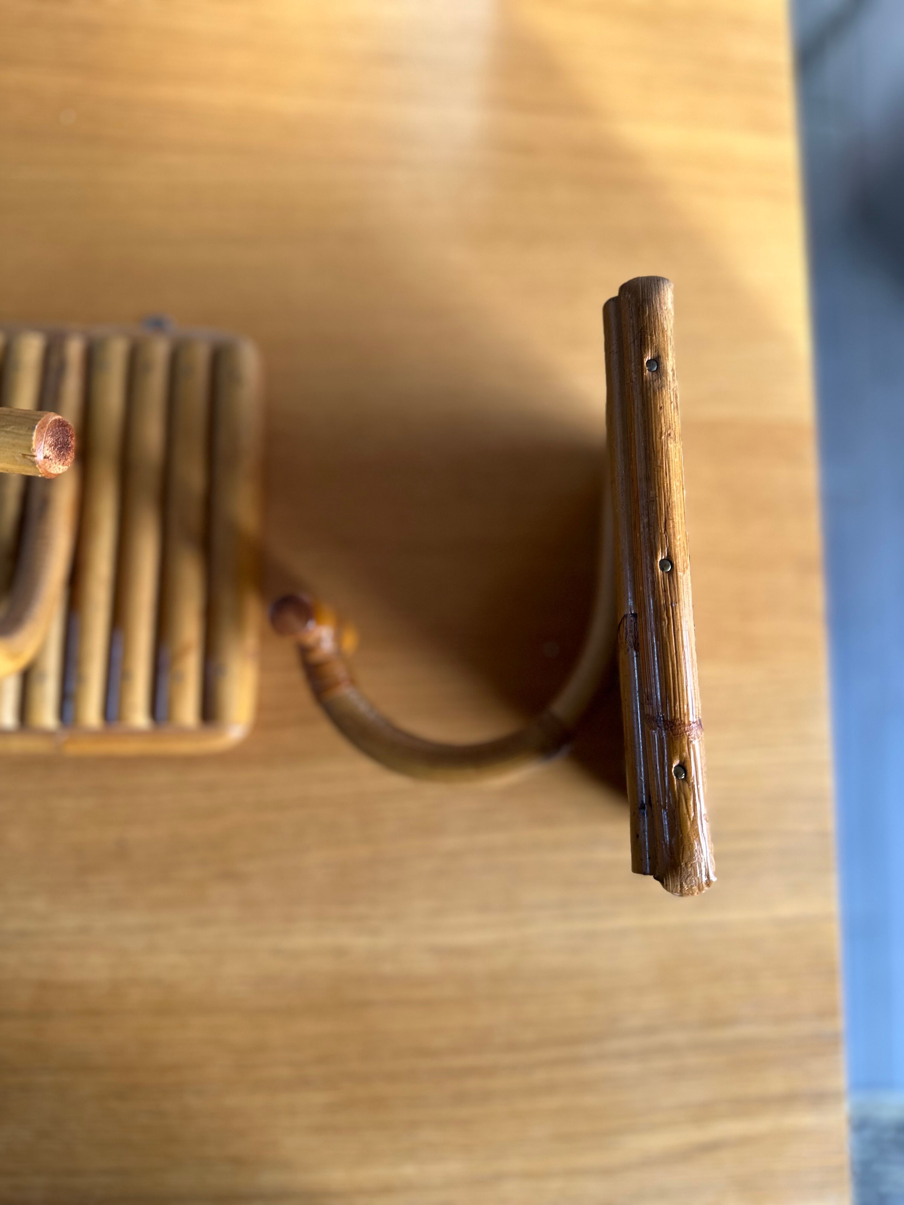 Pair patere vintage bamboo