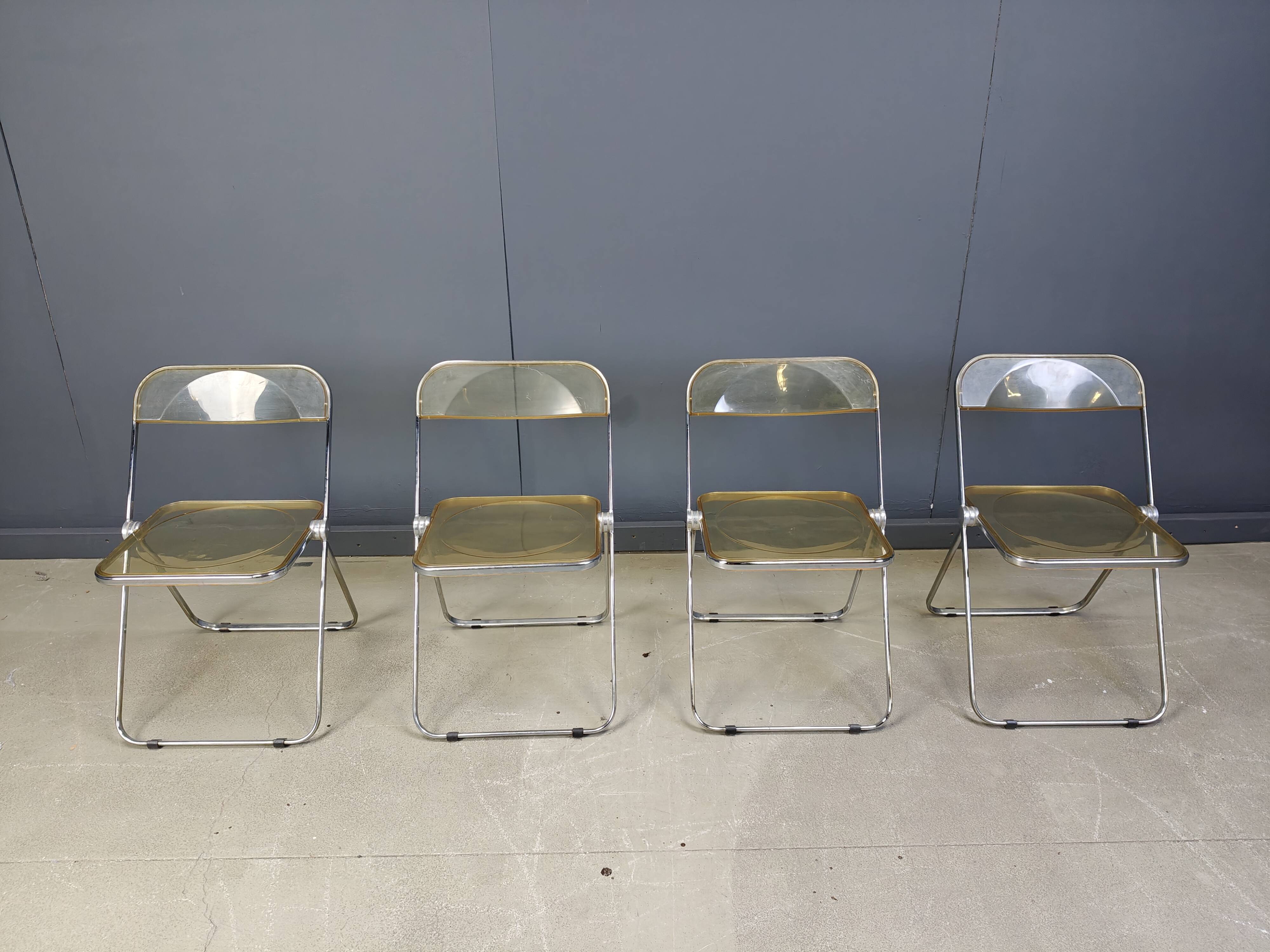 Vintage plia chairs by Castelli, 1970s