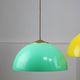 Mid-century italian brass and plexiglass pendant lamp, set of 2