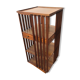 Revolving cherry bookcase
