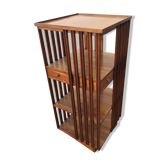 Revolving cherry bookcase