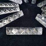 Box of 11 Hungarian crystal knife holders, triangular shape