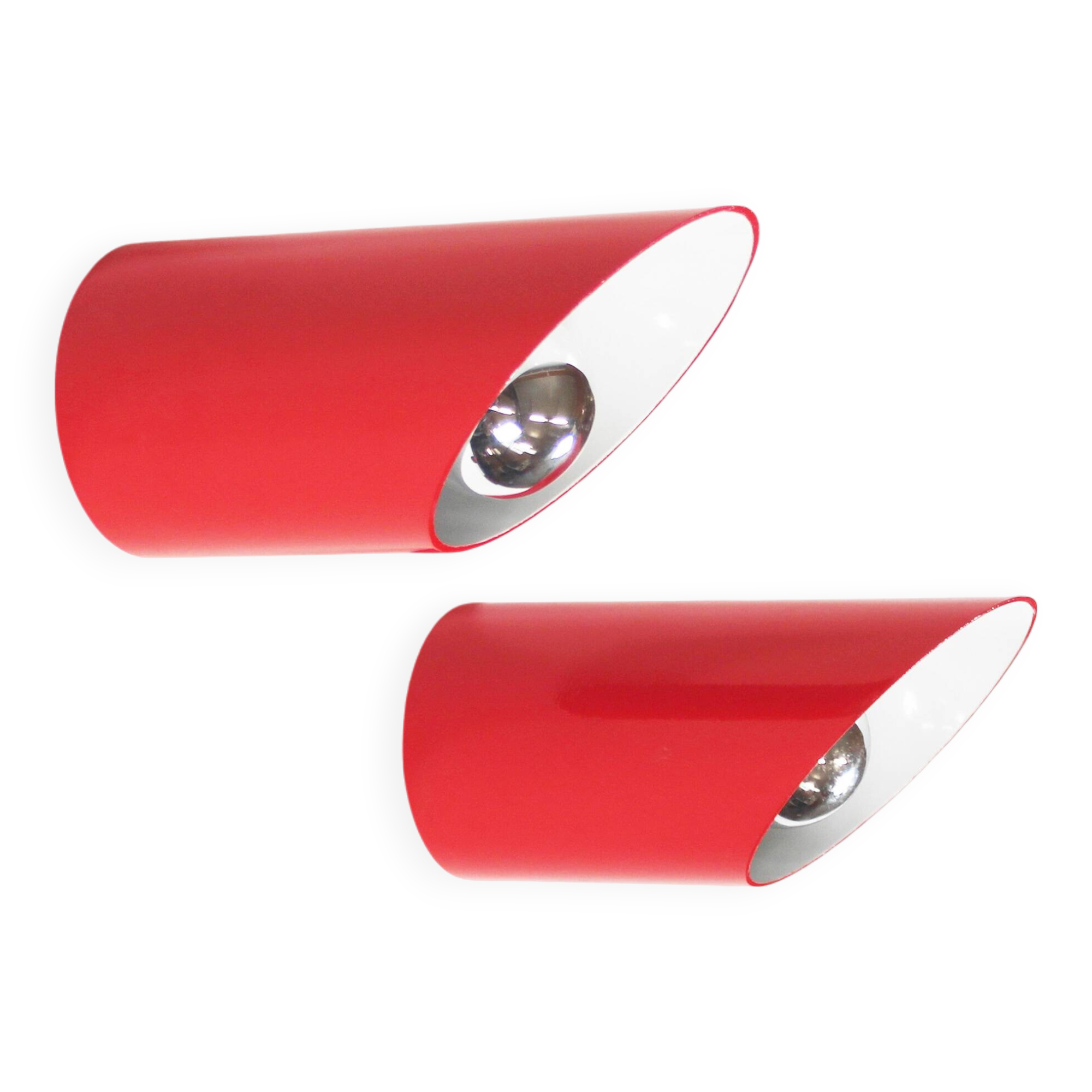 Original 1970's Pop art 'Obliqua' wall lamps by Ignazia Favata and Claudio Dini for Bieffeplast