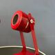 Set (2) of vintage red space age desk lamps