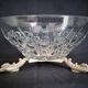 Centre de table en verre, base en bronze en forme de poissons