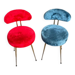 Lot de 2 chaises moumoute