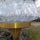 Pair of floor lamps gilded brass and glass maison Arlus 1950s