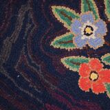 Tapis Hooked Antique Américain, Années 1920, Pièce Unique et Inachevée