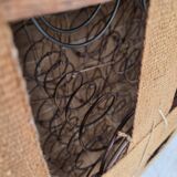 1960s, Danish 3-seater sofa, green furniture velour, oak wood legs.